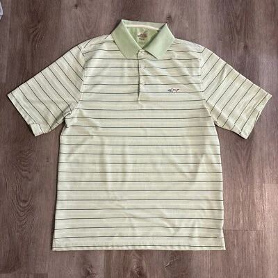 Polo de golf Greg Norman para Tasso Elba Play Dry para hombre L verde a rayas manga corta Foto 1 de 4