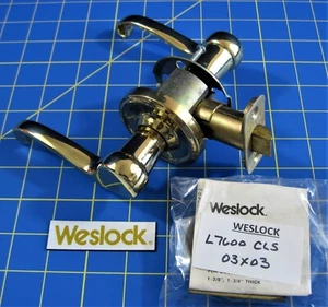 (Lote de 4) WESLOCK 7600 CLS - Latón pulido - Juegos de palanca de puerta de paso - Lote #10 - Imagen 1 de 12