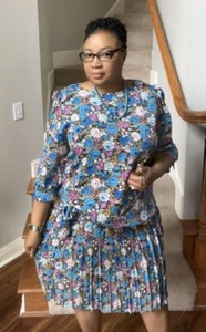 Vestido Risa Ann estampado floral, para mujer talla 16,5 nuevo con etiquetas - Imagen 1 de 9