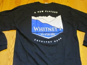 CISCO logo Employee T-SHIRT XL Long Sleeve Whitney Black CCIE CCNA CCSD Catalyst - Picture 1 of 12
