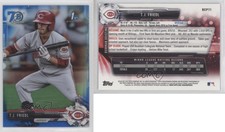 2017 Bowman Chrome Prospects Blue Refractor 70th Anniversary TJ Friedl #BCP71