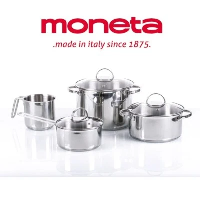 MONETA ALLEGRO BATTERIA PENTOLE 7 PZ IN ACCIAIO INOX ADATTA SU INDUZIONE - Image 1 of 4