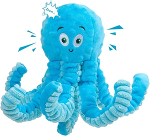 Dog Toys for Aggressive Chewers Indestructible Squeaky Dog Toys Octopus-Tug of W - Picture 1 of 12