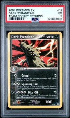 2004 POKEMON EX TEAM ROCKET RETURNS #19 DARK TYRANITAR PSA 5 - Image 1 of 2