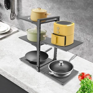 Töpfe und Pfannen Veranstalter Einstellbare Pfanne Veranstalter Rack für Schrank - Bild 1 von 20