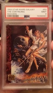 1993 Topps Star Wars Galaxy The Continuing Success #53 PSA 9 Vader Luke Leia - Picture 1 of 2