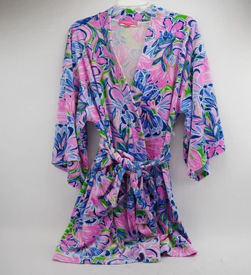 Albornoz Lilly Pulitzer Mujer Trayendo Sirena Espalda Terciopelo Elaine L/XL Foto 1 de 4