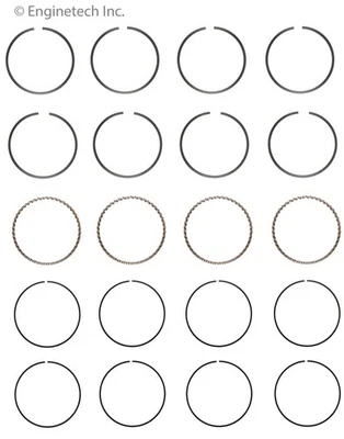 Juego de anillos de pistón para 91-96 Dodge Mitsubishi Plymouth Colt Mirage C75524-STD Foto 1 de 4