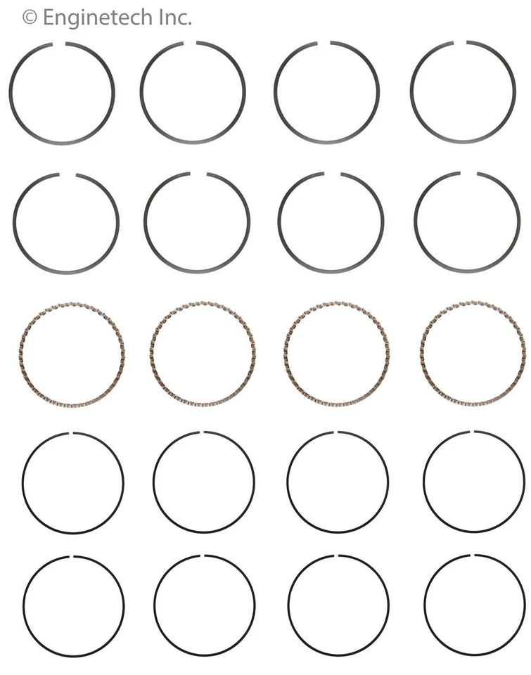 Juego de anillos de pistón para 91-96 Dodge Mitsubishi Plymouth Colt Mirage C75524-STD Foto 1 de 4