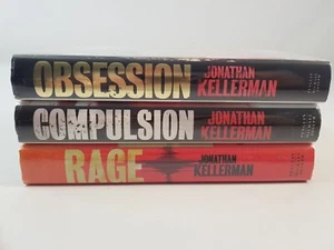 Jonathan Kellerman 3 Book Thriller Bundle Obsession Compulsion Rage Hardback HB - Picture 1 of 6