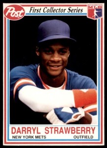 1990 POST CEREAL DARRYL STRAWBERRY NEW YORK METS #10
