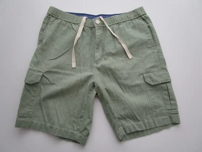 Pantalones Cortos Para Hombre 33 Tommy Bahama Mezcla de Lino Carga Cordón Verde Foto 1 de 4