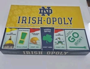 IRISHOPOLY Notre Dame Fighting Irish Monopoly Board Game-Complete-Made In USA - Picture 1 of 2
