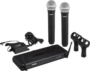Shure Dual Vocal Wireless System Microphone Mic Receiver Set SVX288J PG28-JB1 - Picture 1 of 4