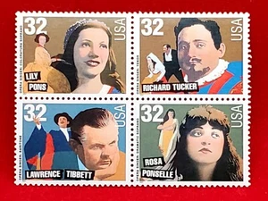 1997 Stamp Block 3157a! Opera Singers Lily Pons Rosa Ponselle Tibbett! BV $5.50 - Picture 1 of 1