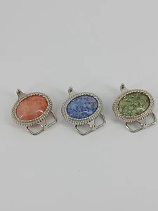 3 Gemstone Belt Buckles - Picture 1 of 2