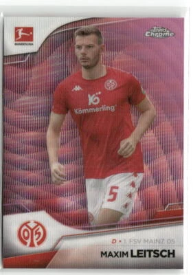 2022-23 Topps Chrome Bundesliga #65 Maxim Leitsch Pink Wave Refractor #/75 - Image 1 of 2
