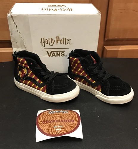 Scarpe nere Vans Harry Potter SK8 Hi cerniera grifondoro taglia 7 per bambini
