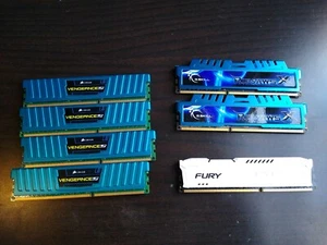 Lot of 7 Vengeance Corsair LP Ripjaws X Fury 4 GB Ram Sticks - Working - Picture 1 of 4