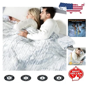 Certified Twin Heated Blanket - Safe Fast Heating with Over-Heat Protection - Picture 1 of 9