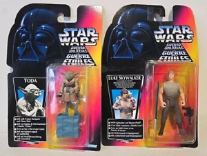 2X STAR WARS POTF ACTION FIGURES DAGOBAH TRAINING LUKE SKYWALKER YODA - Picture 1 of 3