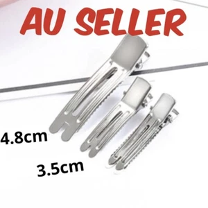 10 Silver Metal Plain Girl Hair Clips Alligator Clips DIY - Picture 1 of 5