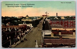 Guthrie vs Oklahoma City~Head of Street~Keep Capitol Here Vote Nov 5~1907 Adv PC - Picture 1 of 2