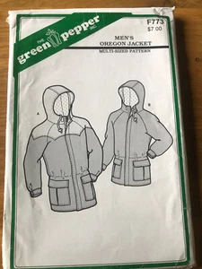 Giacca Oregon da uomo vintage 1997 The Green Pepper F773 taglia 34-48 motivo da cucire - Foto 1 di 5