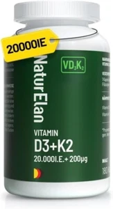 Vitamin d3 k2 kapseln hochdosiert - 20000I.E. + Vitamin K2 MK7 200 mcg pro Dosis - Bild 1 von 4