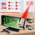 7.8" LED Projection Alarm Clock Digital Clock w/ 180° Projector Snooze Bedside
