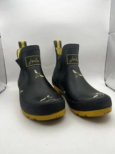 Joules Wellibob kurze Damen-Regenstiefel N3136 Größe 6 schwarz mit Bienen - Bild 1 von 9