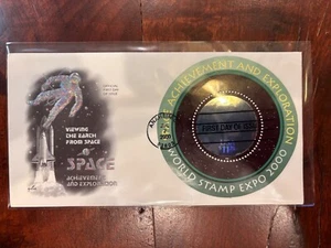 #3412 Space Achievement $11.75 Hologram Stamp ArtCraft FDC Anaheim California !! - Picture 1 of 2