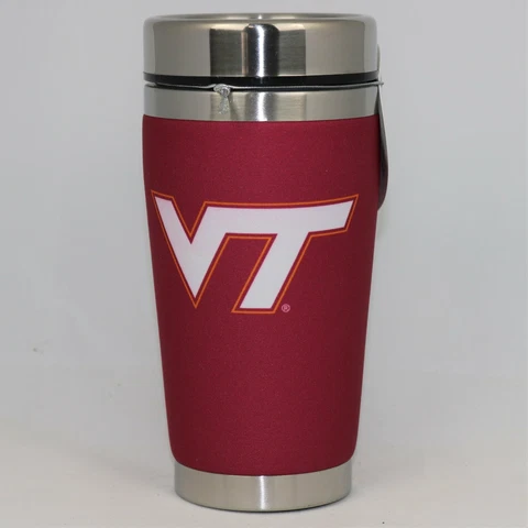 Virginia Tech Hokies Mugzie NCAA Stainless Steel 16oz Tumbler Coffee Mug Cup Cover