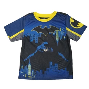 DC Comics Little Boy's Batman Gotham City Silky Mesh T-Shirt NWT - Picture 1 of 5