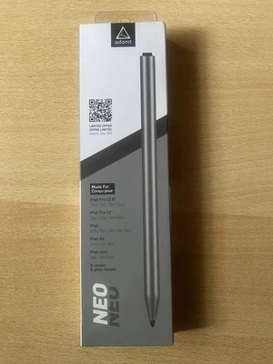Adonit Neo Stylus Apple Digitaler Stift  wiederaufladbar Space Grau in OVP - Bild 1 von 4