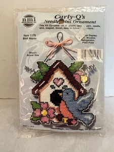 Curly-Q’s Needlepoint Ornament Kit Blue Bird House #1179 - Picture 1 of 2