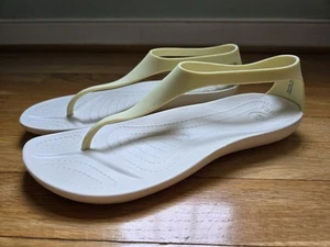 Crocs Sexi Flip Größe 9 weiß und hellgelb - Bild 1 von 9
