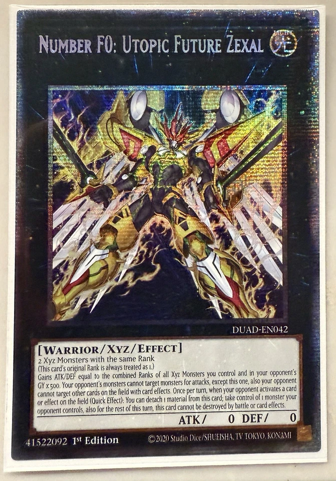 Yugioh! 1x Number F0: Utopic Future Zexal DUAD-EN042 Starlight Rare 1st Ed NM - Image 1 of 1