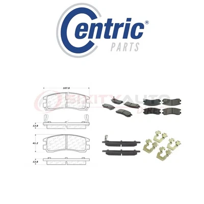 Centric Posi Quiet Ceramic Brake Pads w Shims for 1995-1996 Chevrolet Lumina yr - Image 1 of 4