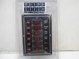 new sea dog aluminum marine boat vertical 6 switch panel 422110 - Bild 1 von 4