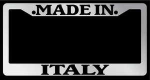 Chrome License Plate Frame "Made in Italy" Auto Accessory 1491 - Picture 1 of 1