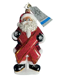 Christopher Radko Charity Awareness Santa Blown Glass Christmas Ornament - Picture 1 of 9