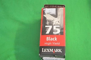 Genuine Lexmark 75 Black Ink Cartridge Foil Sealed - Retail Boxed - Picture 1 of 1