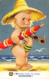 POSTAL BAMFORTH TAYLOR TOTS K158 PLAYA USADA SIN USAR BUENA PLUS MUY BUENA - Imagen 1 de 2