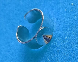 Ringschiene mit Schale zum Einkleben für einen Rivoli 10 mm  -  platinfarben - Bild 1 von 1