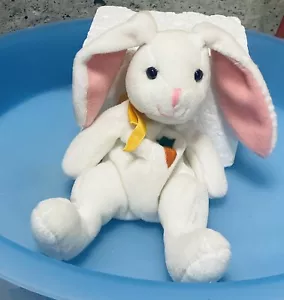 Plushland Bunny Rabbit Easter Spring White Plush Stuffed Animal 1999 Vintage - Picture 1 of 7