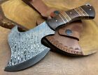 TITANs Handmade Damascus Steel small Axe Camping Crafts Gift Collectible 23cm X6