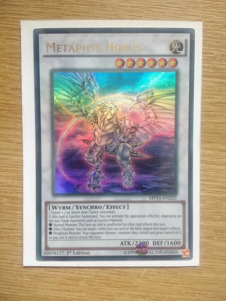 Metaphys Horus MP15-EN222 1st Edition Ultra Rare Yugioh Card new sleeved mint - Photo 1/1