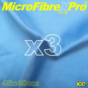 3 LARGE 40x45 PROFESSIONAL WINDOW GLASS MICROFIBRE CLEANING POLISH SCRIM CLOTHS - Picture 1 of 1