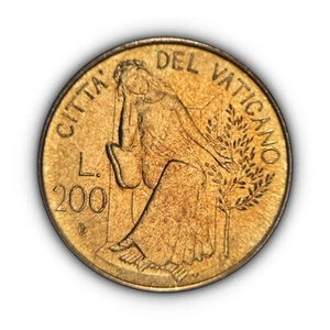 VATICAN CITY. 1980, 200 Lire - Pope JP2, Virtues, Pax, Peace 5 - Picture 1 of 3